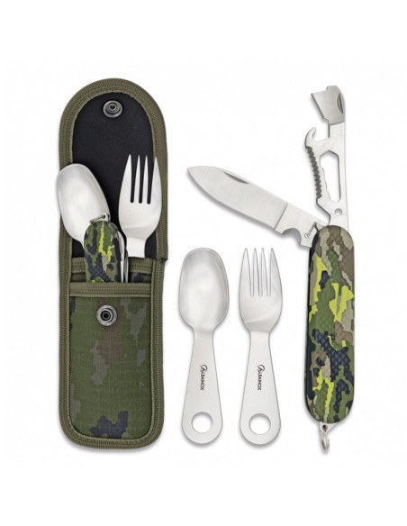 Groene multicam campingbestekset