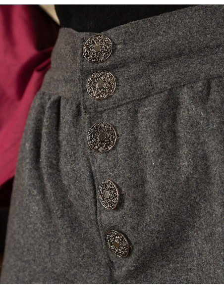 Pantalón Tilly de época en lana gris Pantalón Tilly de época en lana gris