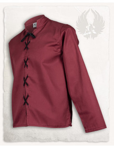 Leonardo middeleeuws vest in bordeauxrode kleur 2
