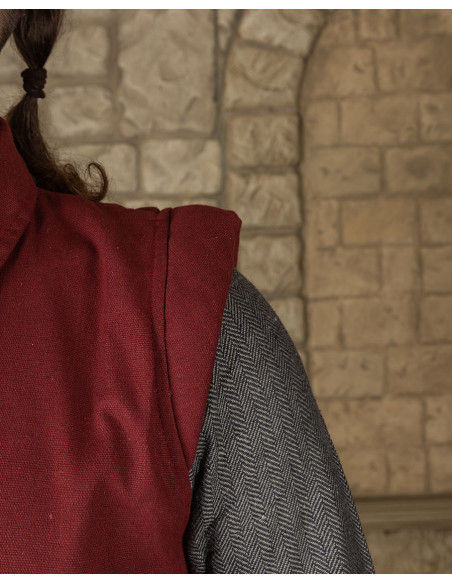 Middelalderlig Tilly-vest i bomuld -...