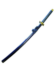 Blaues dekoratives Katana mit Scheide