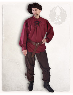 Middeleeuws shirt Roland in Bordeaux, unisex 2
