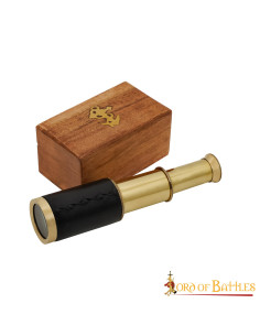 Pure Brass Mini Telescope med trækasse 2