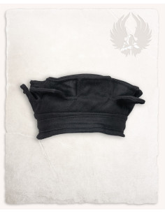 Sombrero almenado medieval negro, ajustable