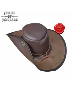 Sombrero de Corsario Media Ala, color marrón, siglos XVI-XVII