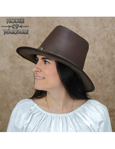 Sombrero barroco caballero marrón, siglo XVII