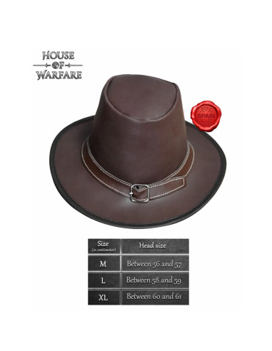 Sombrero barroco caballero marrón, siglo XVII