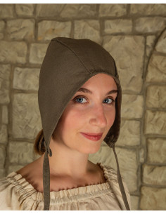 Crespina medieval clásica en algodón - verde oliva