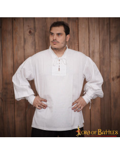 Klassiek of Renaissance piratenshirt, wit katoen