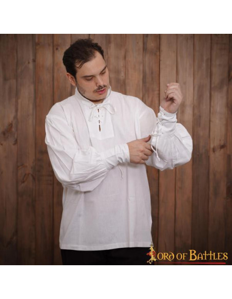 Camisa pirata clásica o renacentista,...
