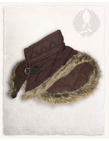 Nimue-Kragen aus Wolle, braun