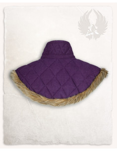 Nimue-gorget van wol, paarse kleur 2