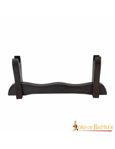 Houten standaard voor bijl of zwaard (33,4 x 13,5 cm.)