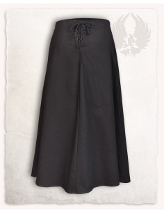 Falda medieval en algodón negro, modelo Sina 2