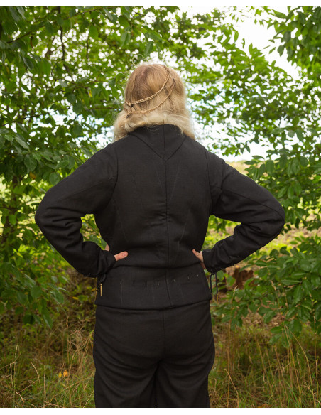 Tudor middeleeuws doublet - Zwart