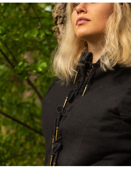 Tudor middeleeuws doublet - Zwart