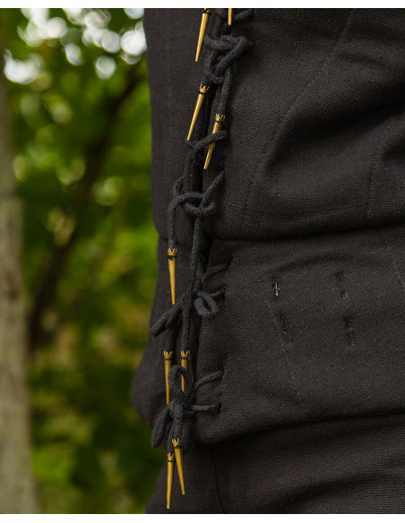 Tudor middeleeuws doublet - Zwart
