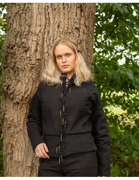 Tudor middeleeuws doublet - Zwart