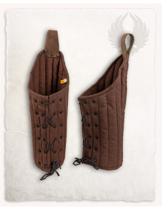Musleras medievales acolchadas Leopold - marrones