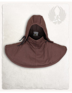 Matchende Aulber Medieval Gorget og Guard - Brun