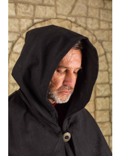 Abraxas open tuniek met capuchon - Zwart 2
