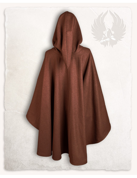 Kim kort uldkappe til kvinder - Brun