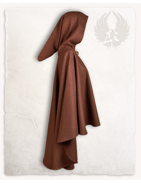 Kim korte wollen cape voor dames - Bruin