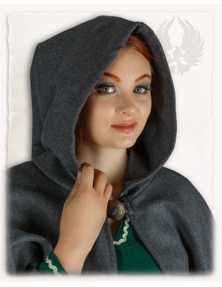 Kurzer Wollumhang Kim für Damen – Grau