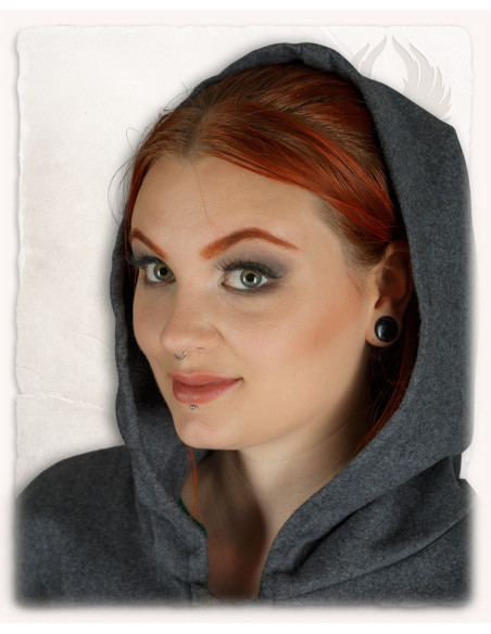 Capa corta mujer Kim en lana - Gris