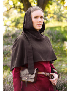 Gugel mit Spitzhaube Modell Liripipe, braun 2