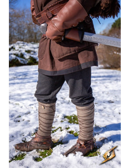 Pantalones mezcla de lana patrón de...