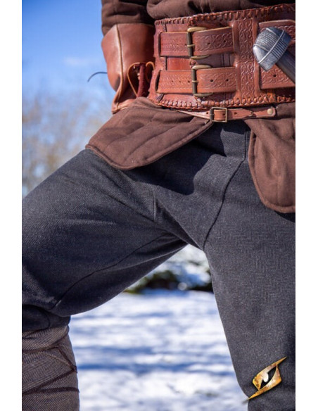 Pantalones mezcla de lana patrón de...