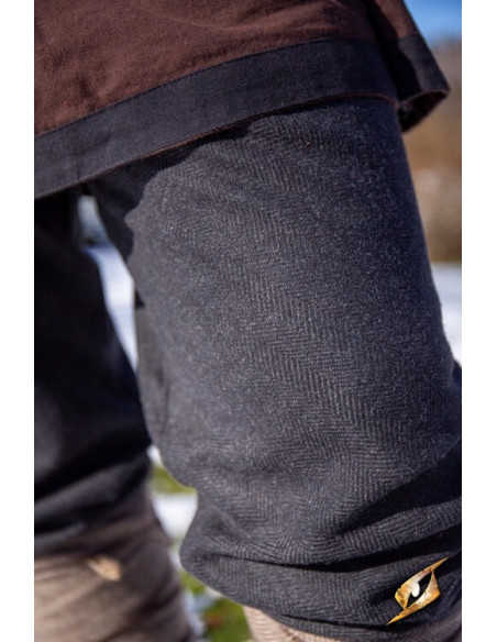 Pantalones mezcla de lana patrón de...