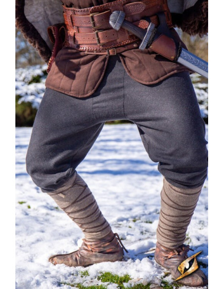 Pantalones mezcla de lana patrón de...