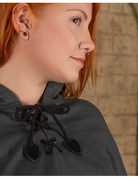 Capa medieval, tipo cuervo, en lona -...