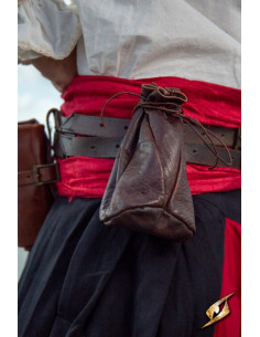 Bruin leren etui voor munten Bounty Hunter