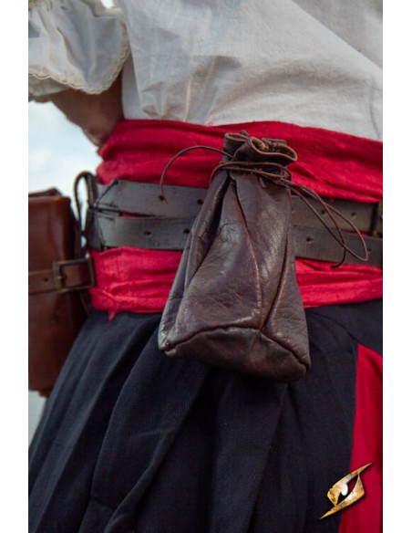 Bruin leren etui voor munten Bounty...