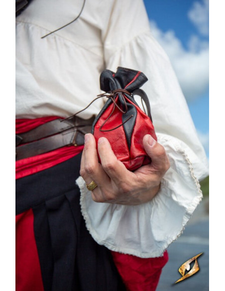 Zwart-rood lederen etui voor Bounty...