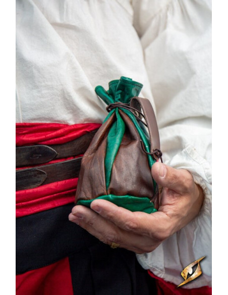 Bruingroen leren etui voor Bounty...