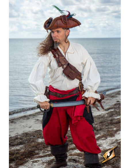 Brun læder Pirate Adventurer skulderrem