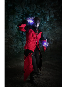 Night Charm Dark Elf-kostuum (rood-zwart)