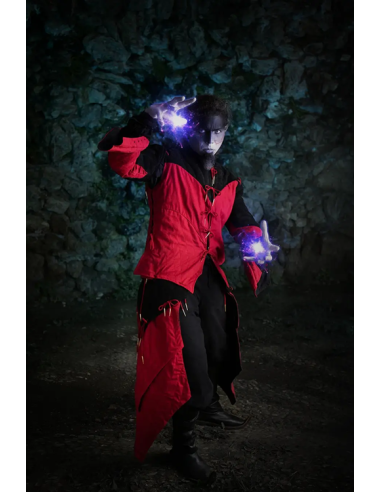 Night Charm Dark Elf Kostume (rød-sort)
