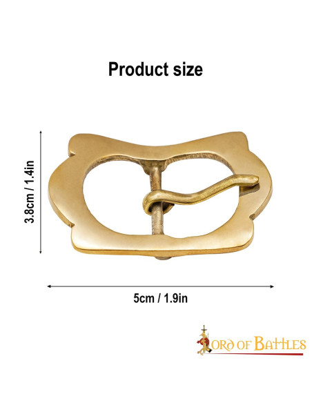 Set van 5 koperen gespen uit de late... Set van 5 koperen gespen uit de late...