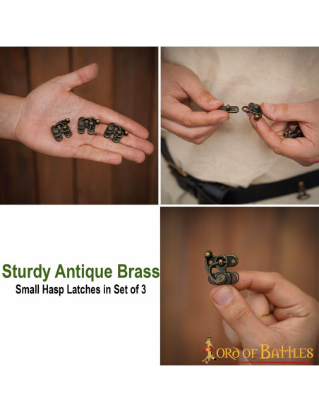 Set mit 3 kleinen Haspeln aus Messing