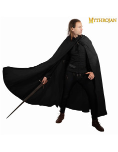 Medieval Knight Adventurer børnekappe, sort lærred