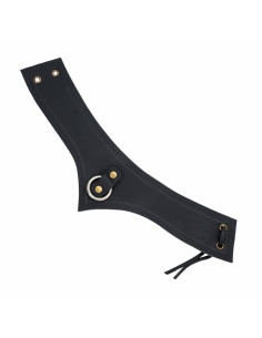 Middeleeuwse leren halsband met ring