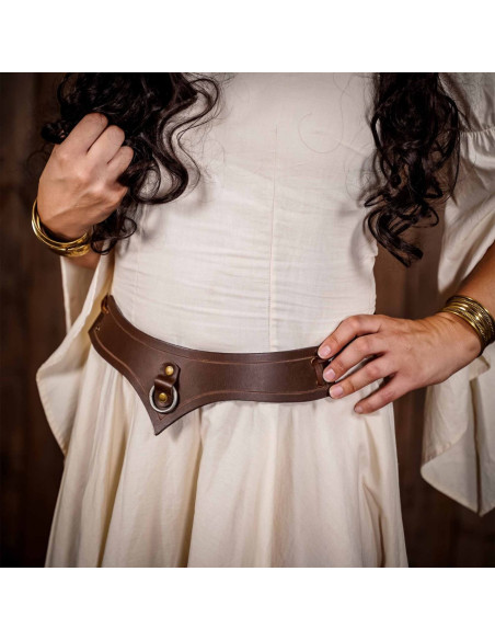 Collar medieval de cuero con anilla Collar medieval de cuero con anilla