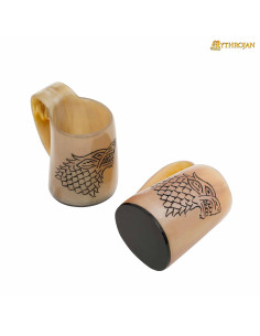 Wikinger-Set mit 2 Weinbechern im Fenrir-Wolf-Design