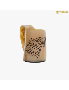 Set vikingdo de 2 tazas de vino diseño Lobo Fenrir 2