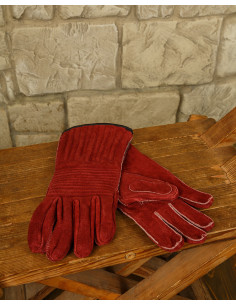 Guantes Clemens medievales en color Burdeos